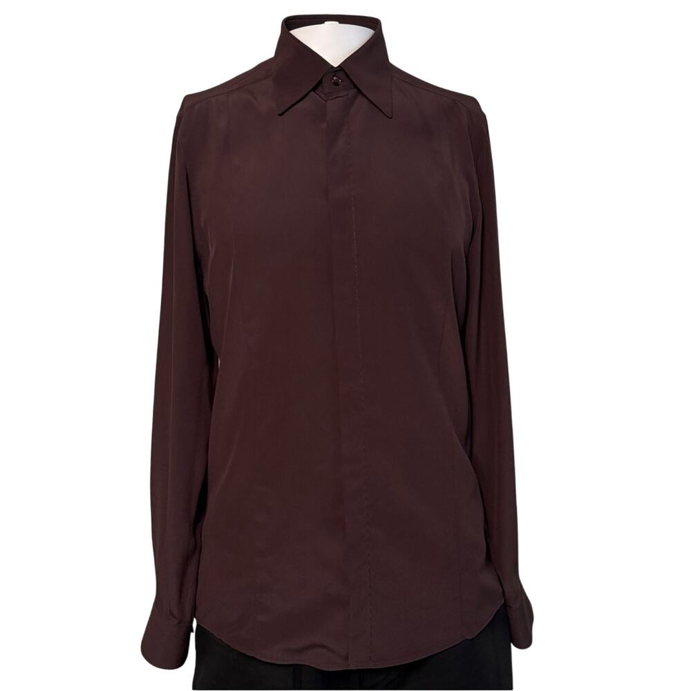 Dolce & Gabbana Martini Fit Silk Shirt size 38 Button front Collar Dress Shirt